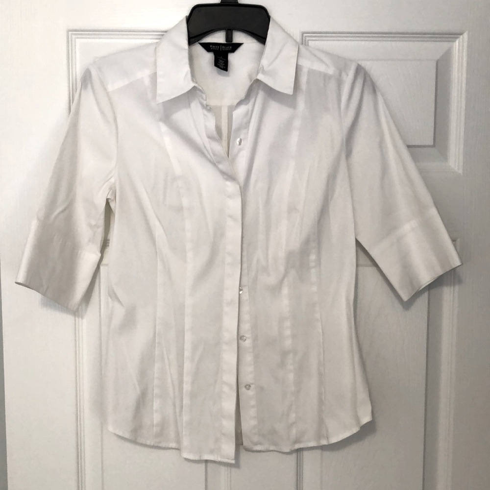 White House Black Market white blouse